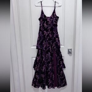 Lulu's Purple Floral Maxi Dress